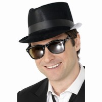 KLOBK Gangster Fedora ierny plast