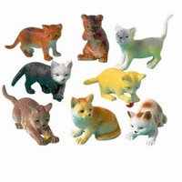 Mačičky plastové 4-6 cm, 12 ks