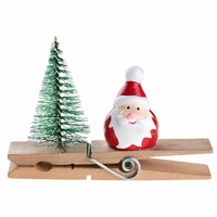 KOLÍČEK vianočný Santa a stromček 1 ks