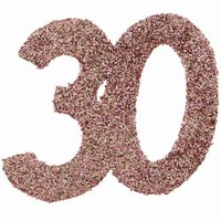 KONFETY glitrov slica 30 Rose Gold 6x6cm 6ks