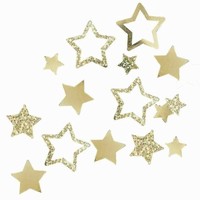VIANOČNÉ konfety hviezdy zlaté 13g
