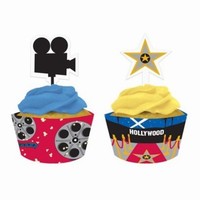 Košíčky na cupcakes so zápichmi Hollywood 12 ks