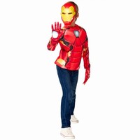 KOSTÝM Iron Man tričko s vypchávkami a maska