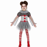 KOSTÝM dievčenský Strašidelný klaun veľ.10-12 rokov
