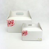 Krabička na výslužku stredná Ruže 20 x 13 x 11 cm, 8 ks