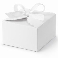 Krabičky na výslužku biele 8 x 7,5 x 4,5 cm (10 ks)