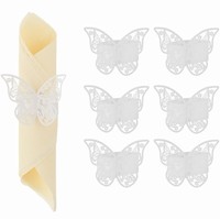 Krúžky na servítky Motýle 6 ks