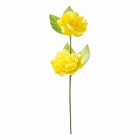 Kvet dekoračný papierový žltý 70 cm
