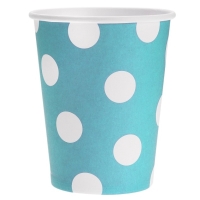 Kelmky modr s blmi puntky 270 ml 6 ks