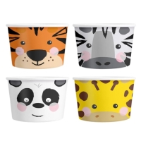 Tgliky na zmrzlinu Zvieratk zo ZOO 150 ml 4 ks