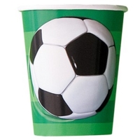 Tgliky papierov 3D Futbalov lopta 270 ml 8 ks