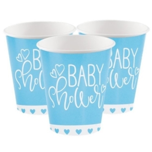 Kelmky paprov Baby Shower modr 266 ml 8 ks