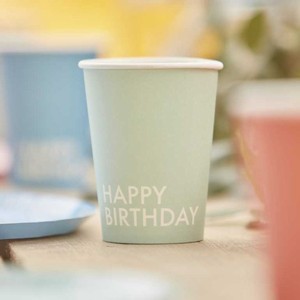 Kelmky paprov "Happy birthday" mix barev 8ks