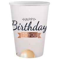Kelímky papírové Happy Birthday To You 250 ml 6 ks
