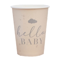 Tgliky papierov Hello Baby Neutral 8 ks