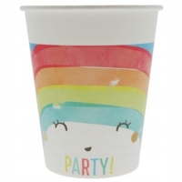 Tgliky papierov Rainbow Party 200 ml 8 ks