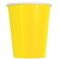Tégliky papierové neónovo žlté 270 ml 8 ks