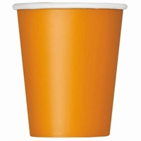 Kelímky papierové oranžové 266 ml, 14 ks