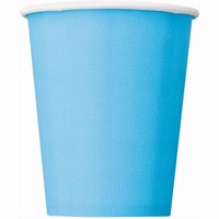Kelímky papierové pastelové modré 266 ml, 14 ks