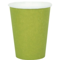 Tégliky papierové zelené Kiwi 250 ml 10 ks