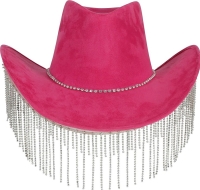 Klobouk kovbojsk� r��ov� s kam�nky