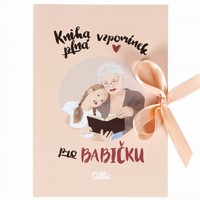 Kniha s eskm textom "Kniha vzpomnek pro babiku"