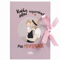 Kniha s eskm textom "Kniha vzpomnek pro maminku"