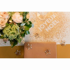 VIANON konfety hviezdy dreven s glitrami Rose Gold 1