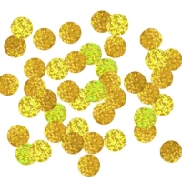 Konfety fóliové holografické zlaté 1,5 cm (18 g)