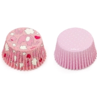 Košíčky na cupcakes Slon a bodky ružové 36 ks