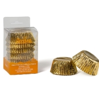 Koky na cupcakes metalick zlat 60 ks