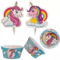 Košíčky na cupcakes so zápichmi Unicorn 24 ks