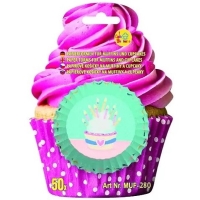 Koky na muffiny s motvom narodenej torty 50 ks
