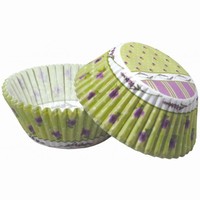 Koky na muffiny zeleno-fialov Levandua 50 ks