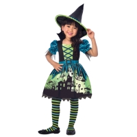 Halloween Hokus Pokus - Kostm detsk arodejnica ve. 6-8 rokov