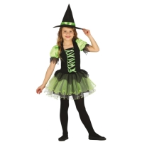 Kostým detský Čarodejnica, zelený