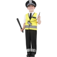 Kostým detský Policajt čiernožltý