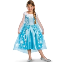 Kostm detsk Princezn Elsa adov krovstvo ve. M (7-8 rokov)