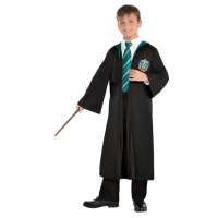 Kostým detský Slizolinský plášť s paličkou