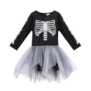 Kostm halloweensk aty ed skeleton, vel. L