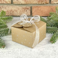 Krabička vianočná darčeková Banky 11x11x7 cm, 8 ks