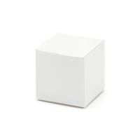 Krabičky na darčeky biele 5x5x5 cm, 10 ks