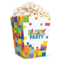Krabičky na popcorn Block party 8,5x12,5 cm (6 ks)