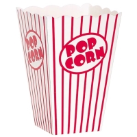 Krabiky na popcorn erven prky 15 x 11 x 11 cm 10 ks