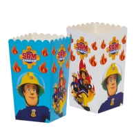 Krabičky na popcorn Požiarnik Sam 7 x 7 x 14 cm 6 ks