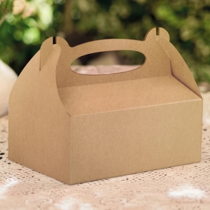 Krabička na výslužku kraftová 19 x 14 x 9 cm 10 ks