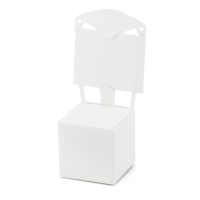 Krabičky s menovou bielou Stolička 5x5x13,5 cm (10 ks)