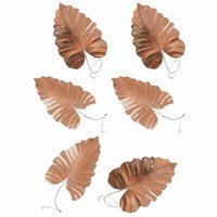 Listy metalick Rose Gold 4,3 x 6,5 cm (6 ks)