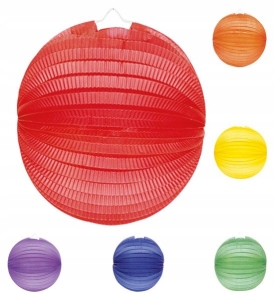Lampion kulat jednobarevn 25cm