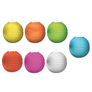 Lampion paprov jednobarevn mix barev 25 cm 1 ks